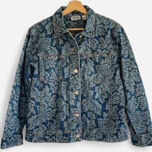 Vintage Chico’s Design Floral Denim Jacket